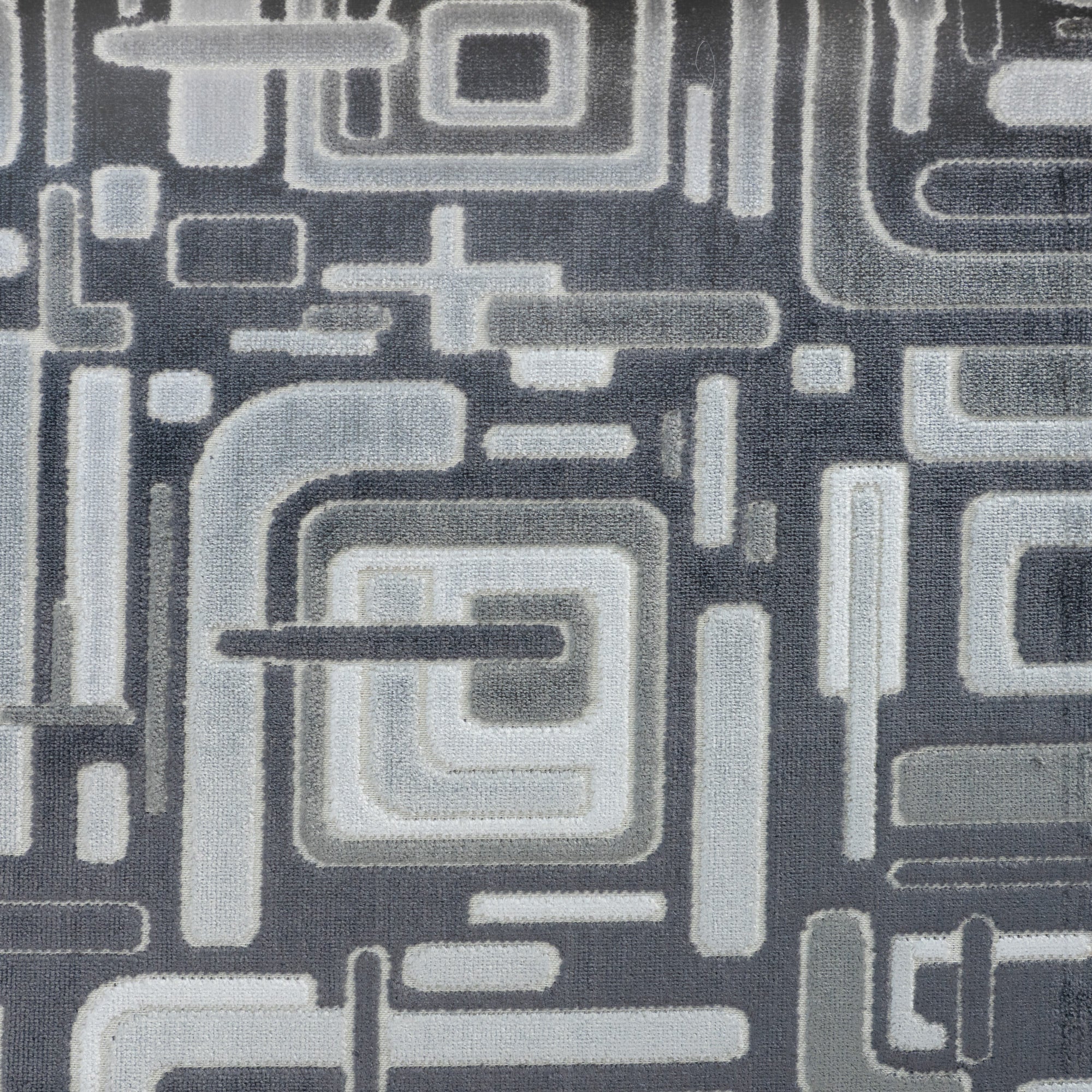 RIGHT ANGLE - MULTI-PURPOSE CUT VELVET UPHOLSTERY FABRIC BY THE YARD