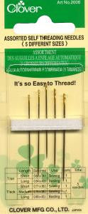 Clover Self Threading Needles Assorted