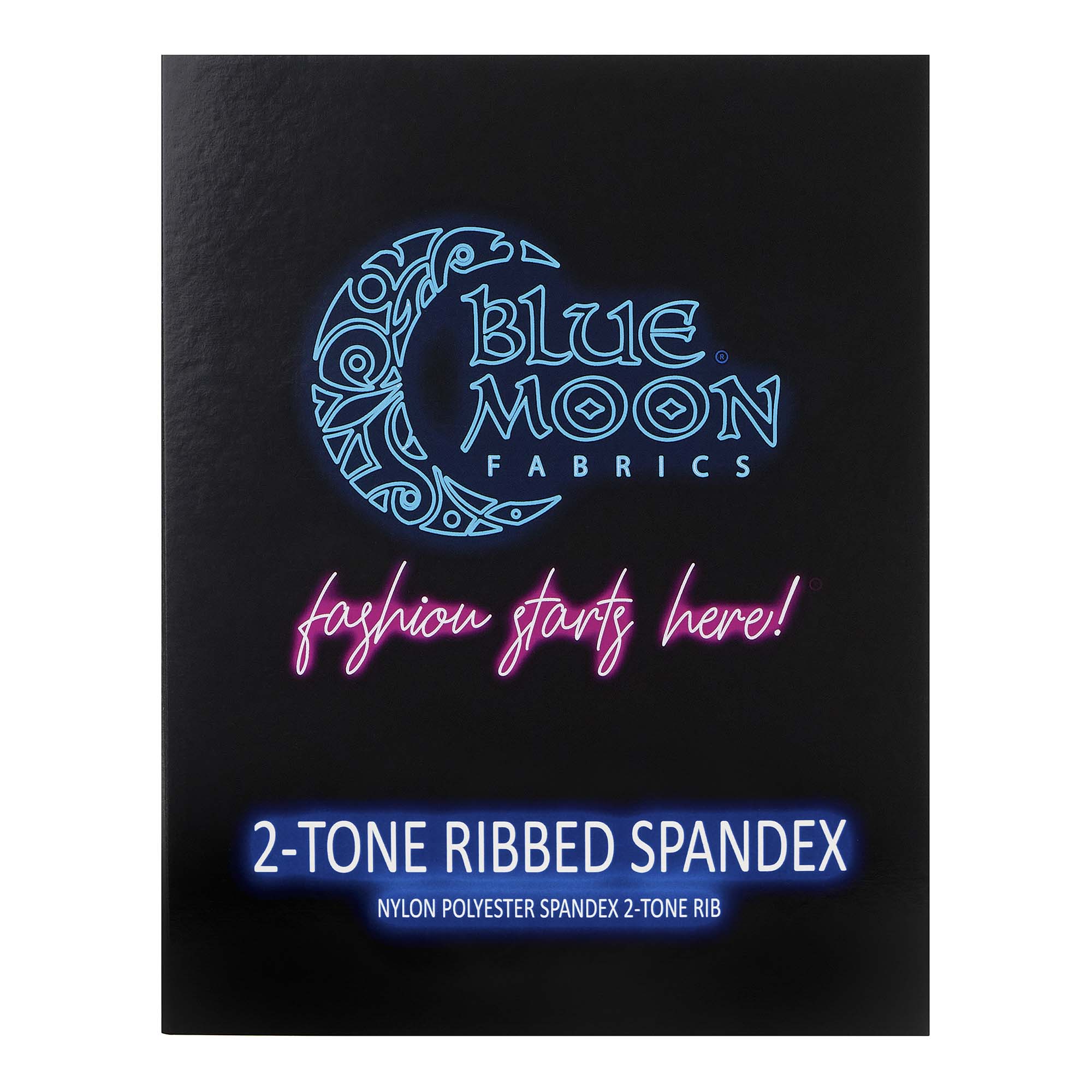 HK436 - Two Tone Rib Nylon Polyester Spandex Color Card | Blue Moon Fabrics