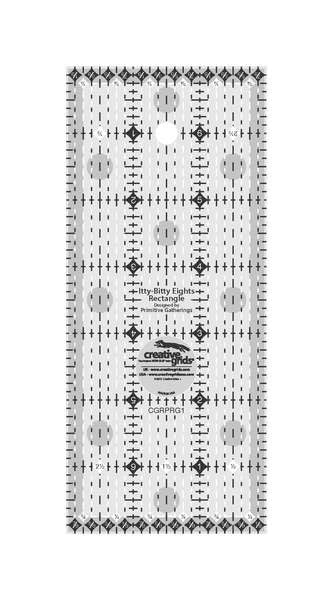Creative Grids Itty-Bitty Eights Rectangle Ruler 3in x 7in