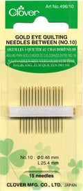 Gold Eye Between / Quilting Needles Size 10 15ct