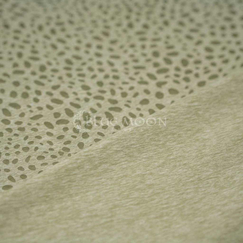 Abstract Animal Foiled EcoDelish Double Peached Melange Fabric | Blue Moon Fabrics