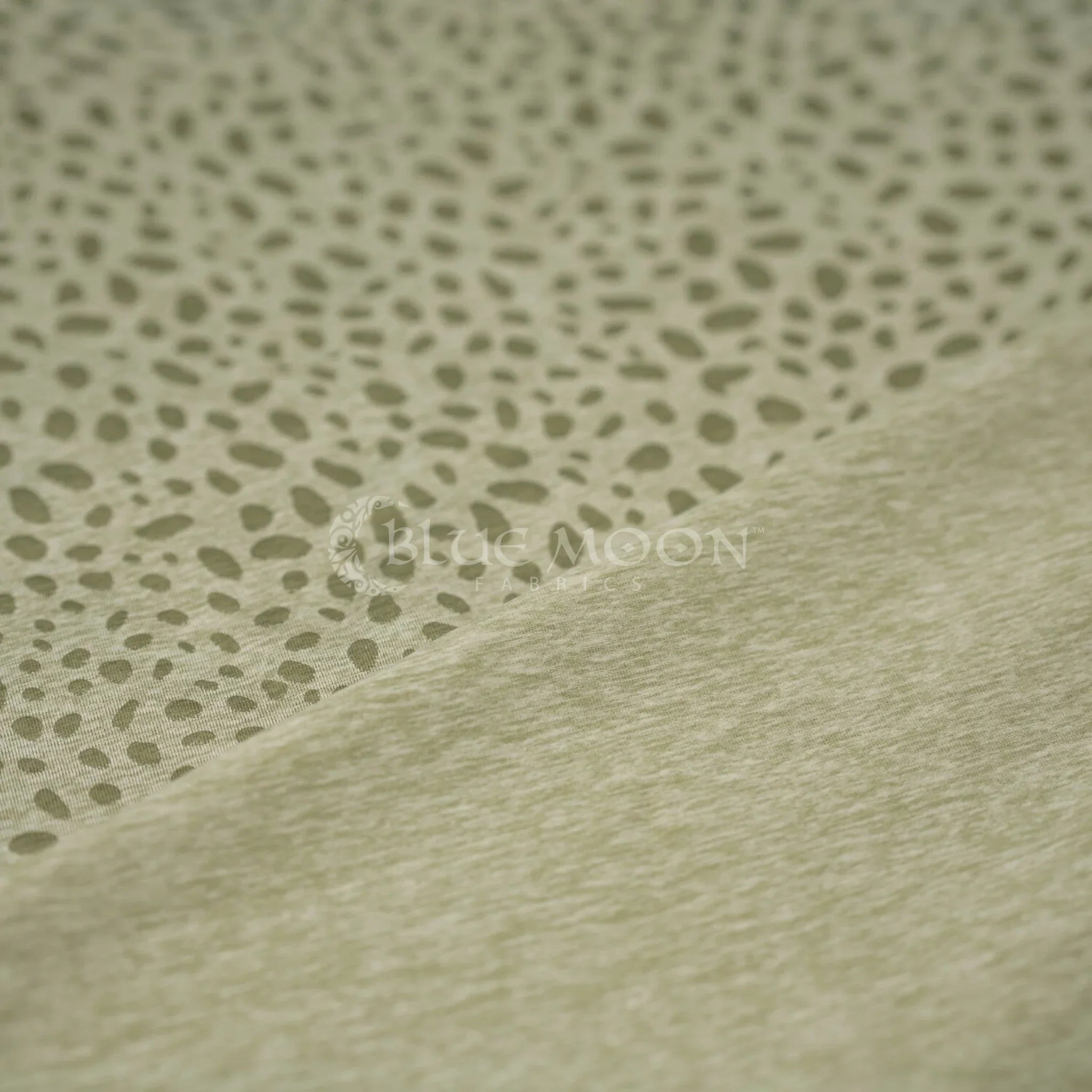 Abstract Animal Foiled EcoDelish Double Peached Melange Fabric | Blue Moon Fabrics