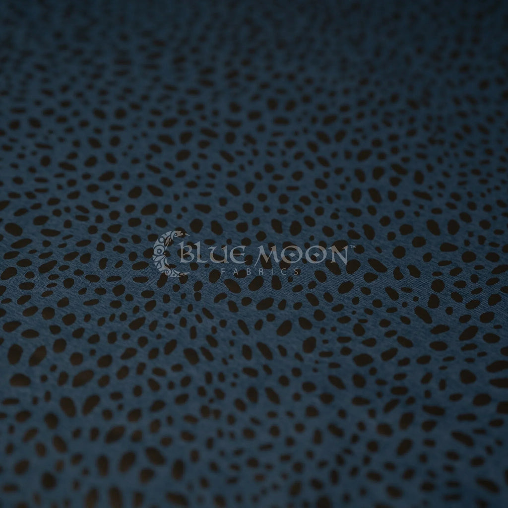 Abstract Animal Foiled EcoDelish Double Peached Melange Fabric | Blue Moon Fabrics