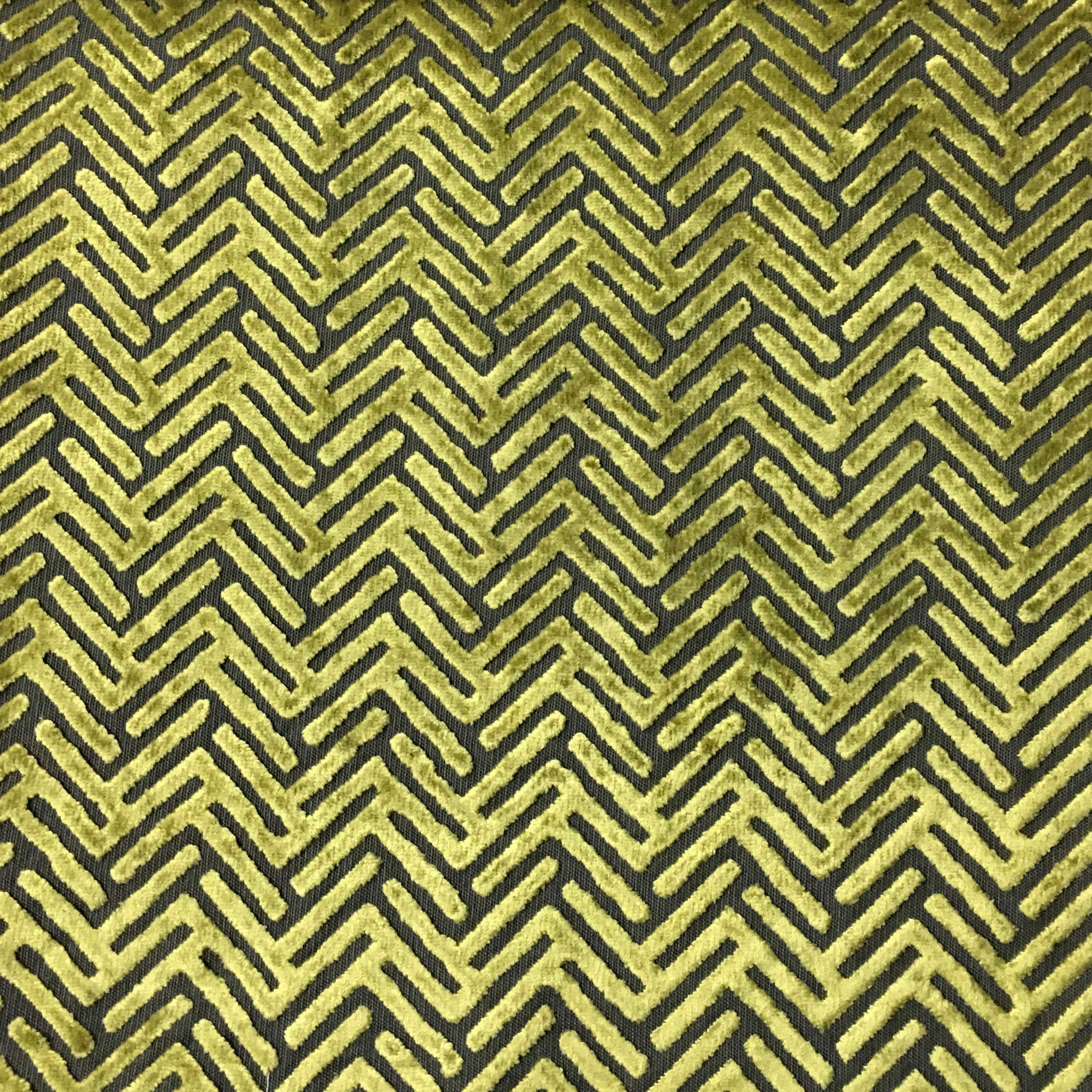 STARLET - GEOMETRIC PATTERN BURNOUT VELVET DRAPERY & UPHOLSTERY FABRIC BY THE YARD