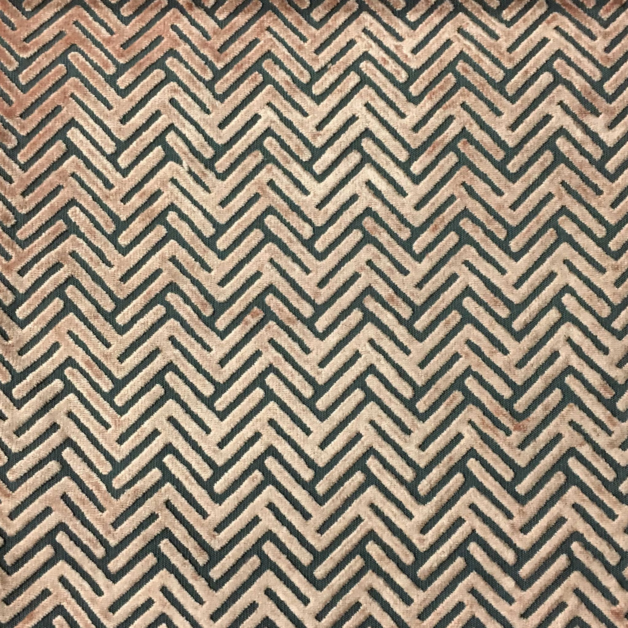 STARLET - GEOMETRIC PATTERN BURNOUT VELVET DRAPERY & UPHOLSTERY FABRIC BY THE YARD