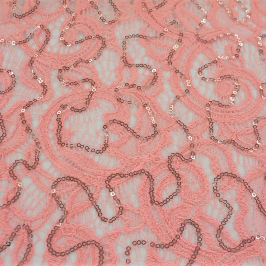 Ashley Stretch Lace Sequin Fabric | Blue Moon Fabrics