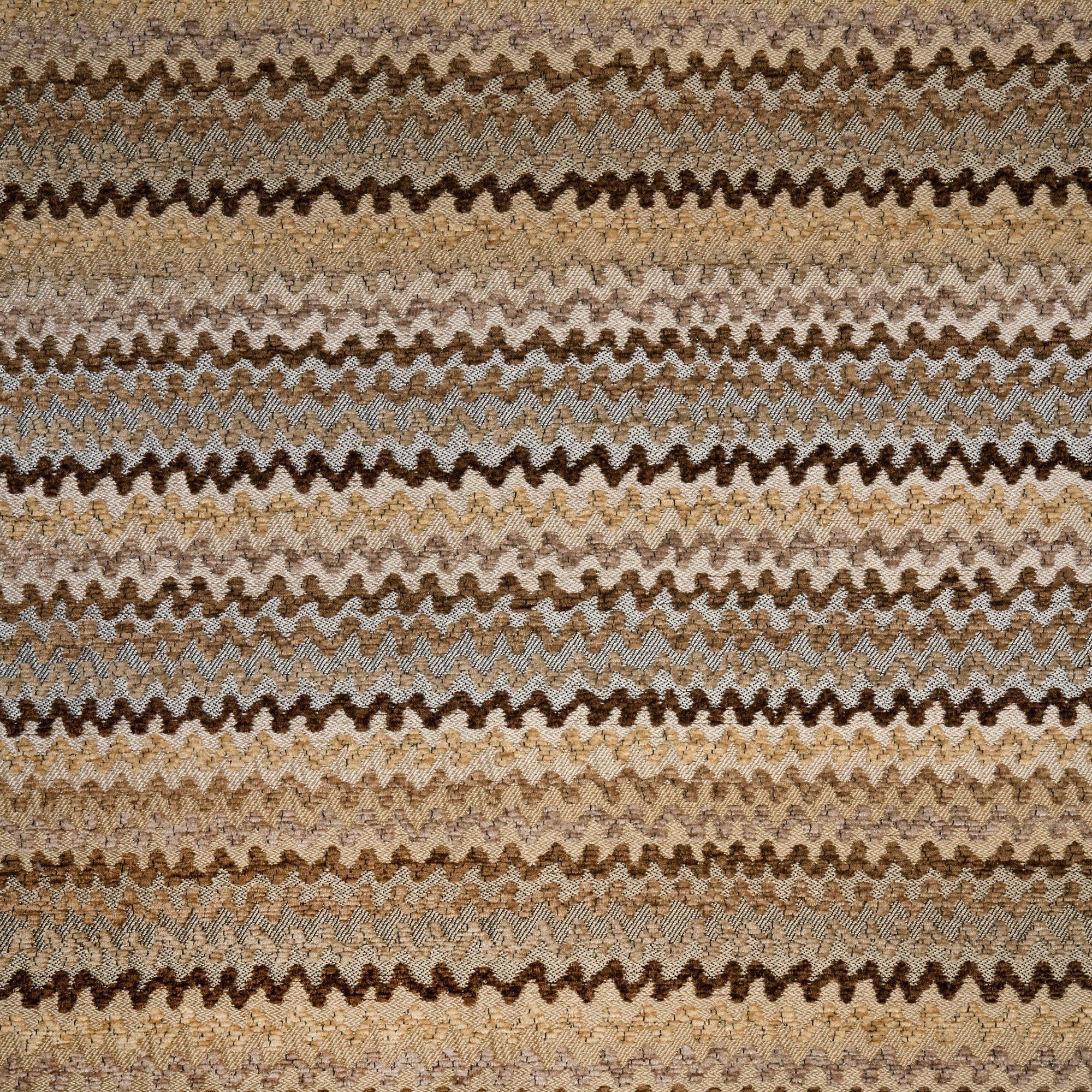 AZTEC - Chenille -ZIG ZAG PATTERN UPHOLSTERY FABRIC BY THE YARD