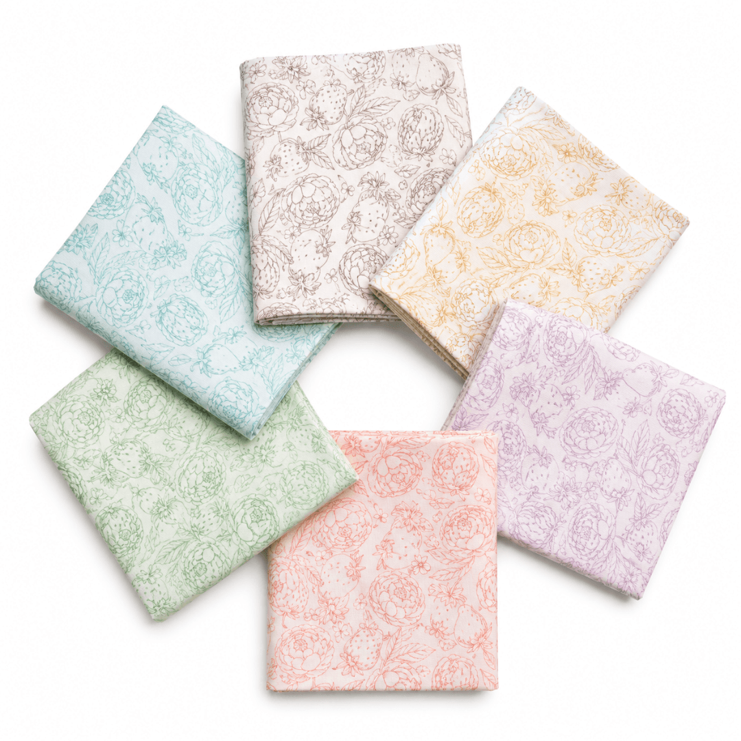 Blooms and Berries by Poppie Cotton - Fat Quarter Bundle - 6 pack