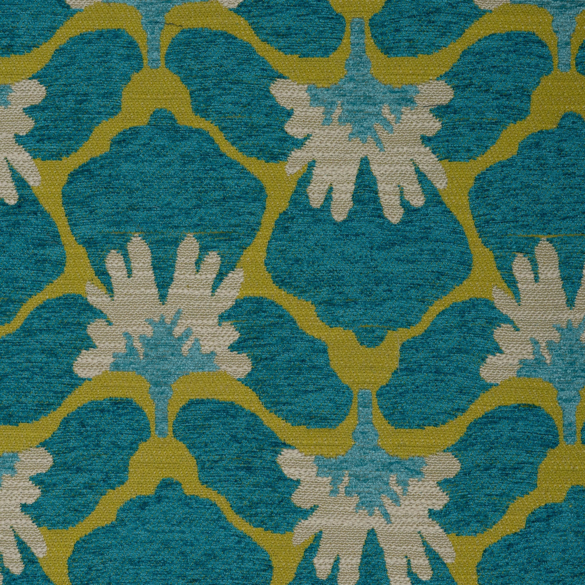 BATTERY - FLORAL PATTERN HEAVY CHENILLE UPHOLSTERY FABRIC BY THE YARD