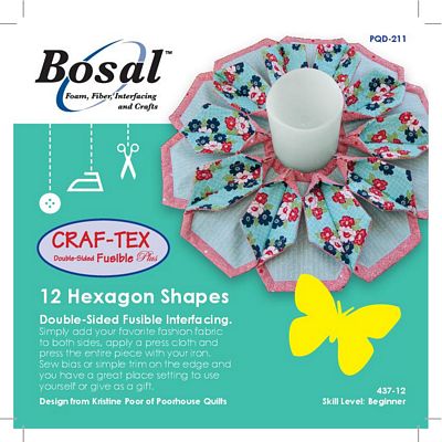 Bosal In-R-Form Fusible Hexagon Precuts (12 Pack)