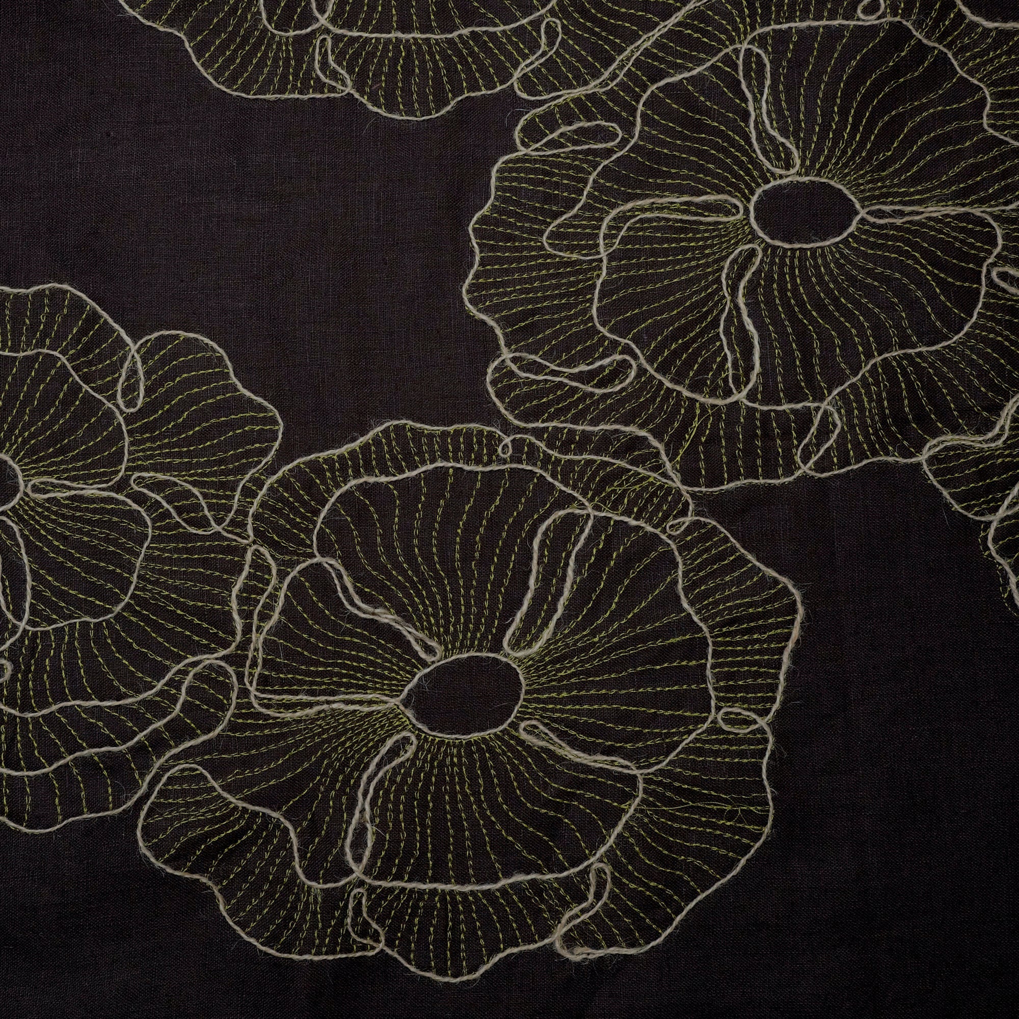 BEDFORD - LINED JACQUARD EMBROIDERY FLORAL PATTERN WINDOW CURTAIN
