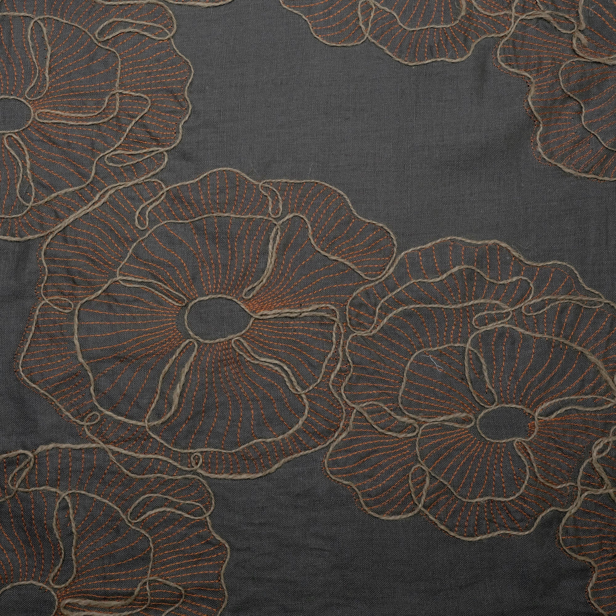 BEDFORD - LINED JACQUARD EMBROIDERY FLORAL PATTERN WINDOW CURTAIN