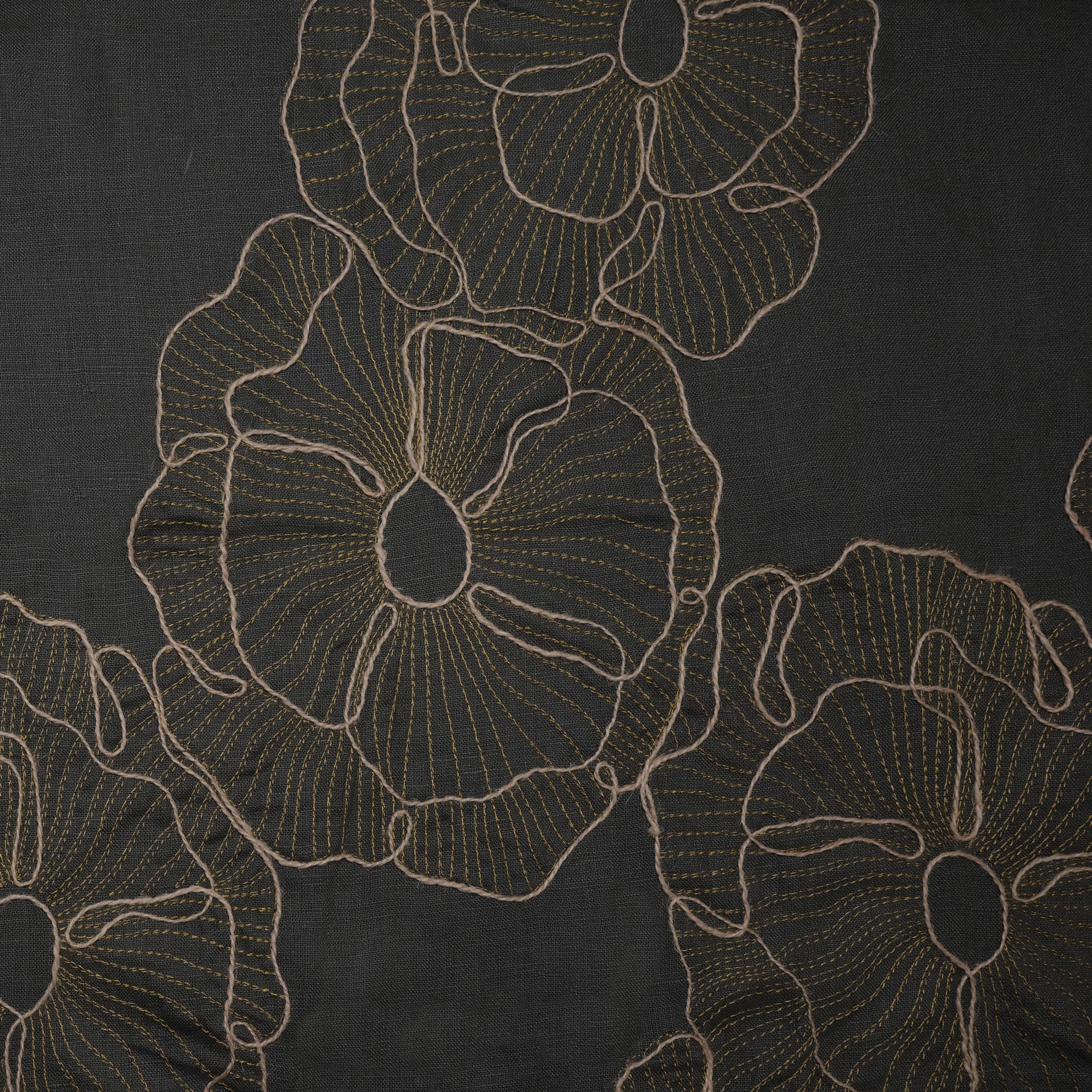 BEDFORD - LINED JACQUARD EMBROIDERY FLORAL PATTERN WINDOW CURTAIN