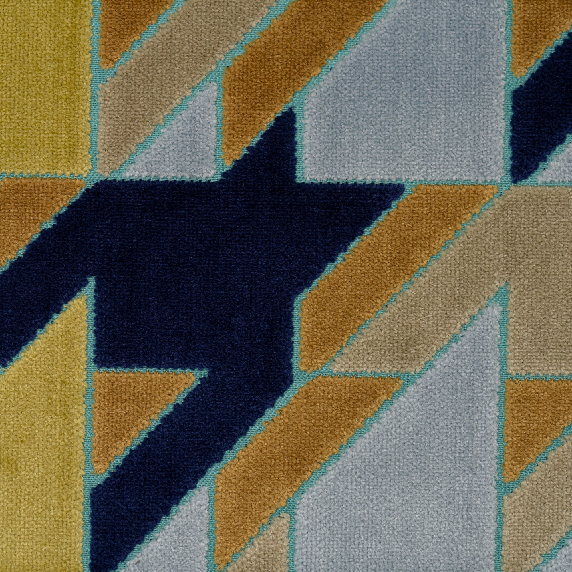 BRIEFCASE - MULTI-PURPOSE GEOMETRIC DESIGN CUT VELVET UPHOLSTERY FABRIC