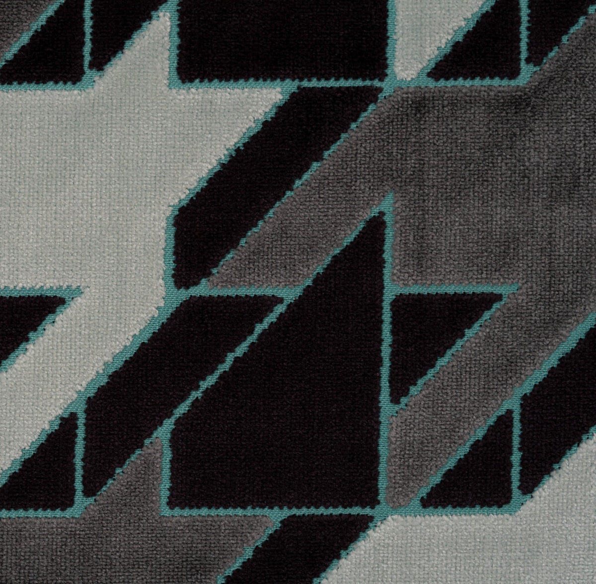 BRIEFCASE - MULTI-PURPOSE GEOMETRIC DESIGN CUT VELVET UPHOLSTERY FABRIC