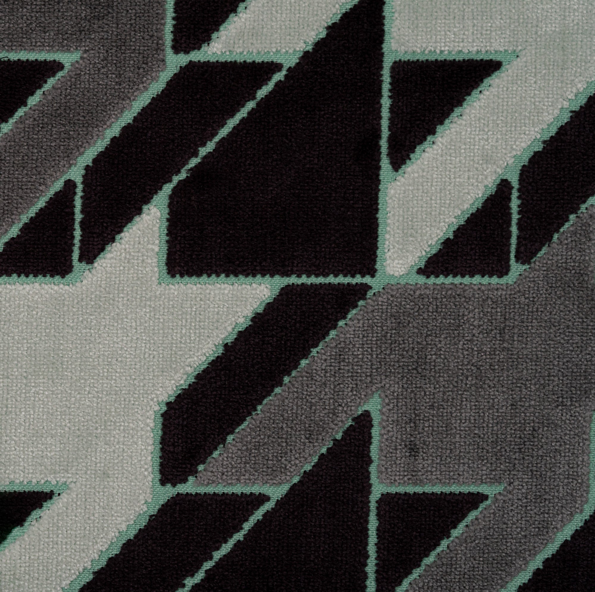 BRIEFCASE - MULTI-PURPOSE GEOMETRIC DESIGN CUT VELVET UPHOLSTERY FABRIC