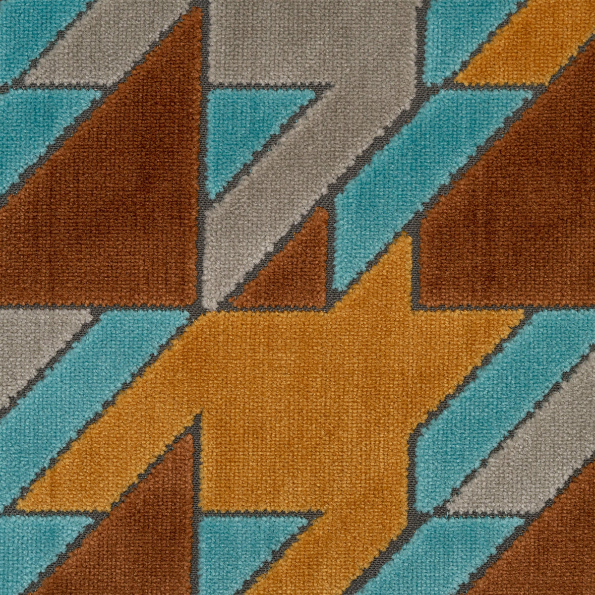 BRIEFCASE - MULTI-PURPOSE GEOMETRIC DESIGN CUT VELVET UPHOLSTERY FABRIC