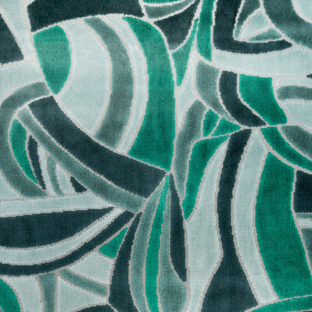 BRUBECK - MULTI-PURPOSE ABSTRACT CUT VELVET UPHOLSTERY FABRIC BY THE YARD