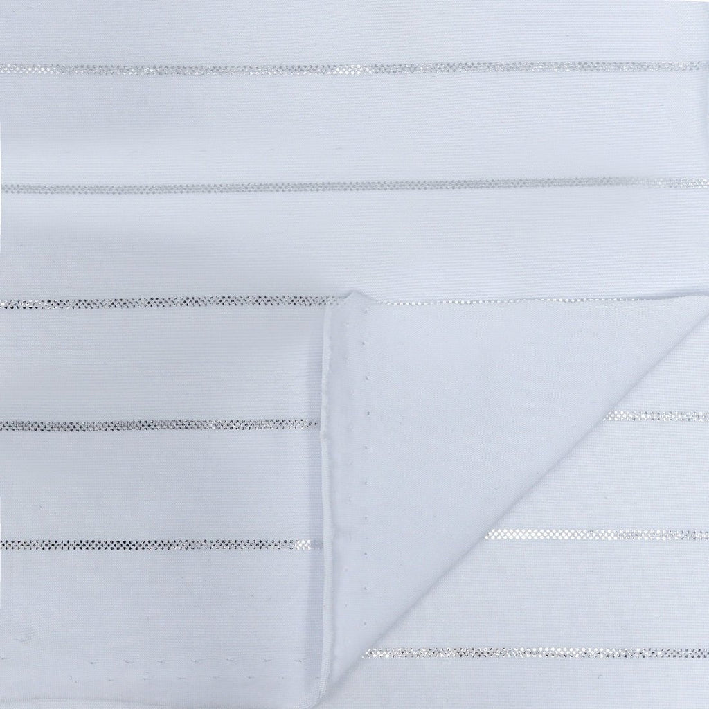 Chicago Foiled Line Spandex Fabric | Blue Moon Fabrics