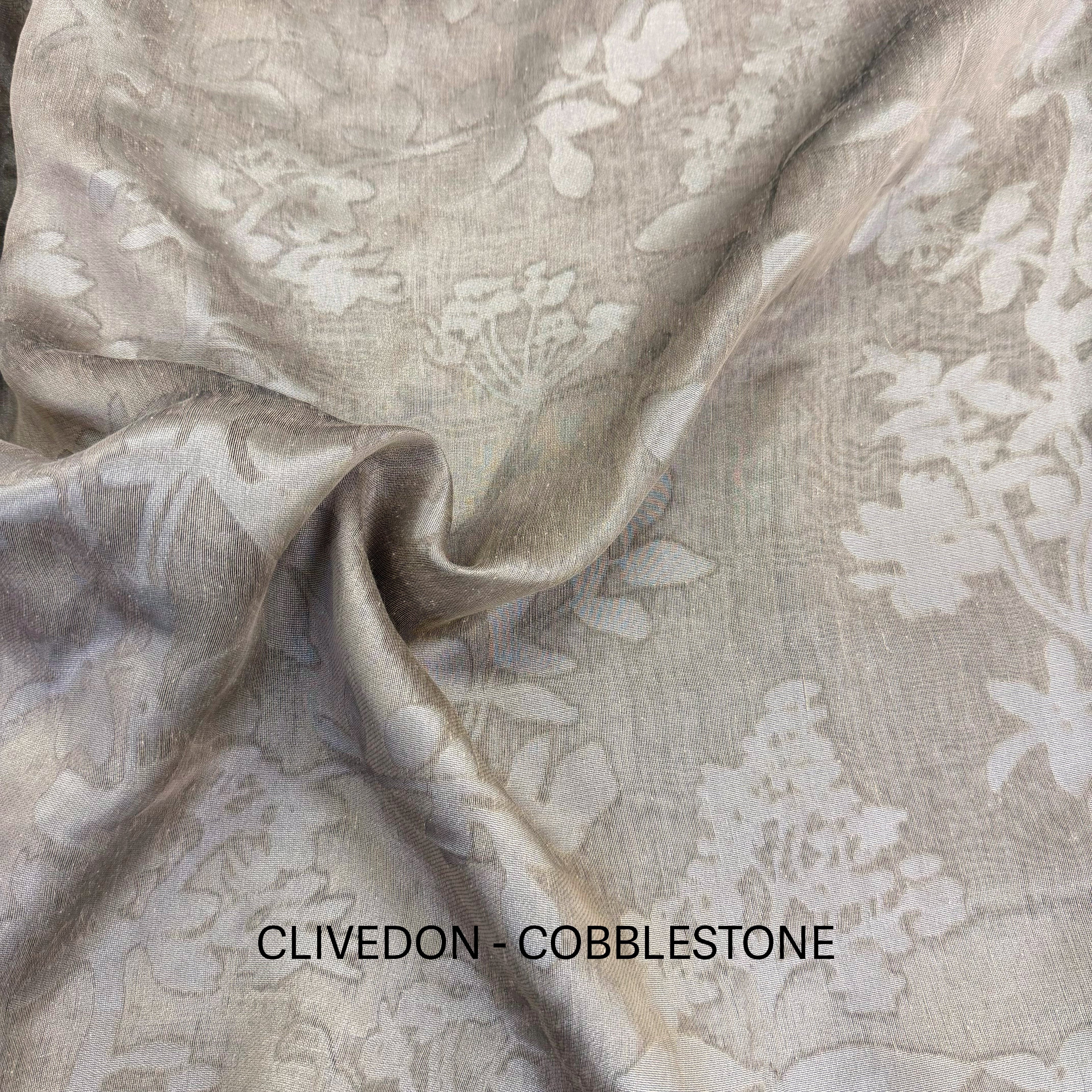 CLIVEDON- 110" ORGANZA BOTANICAL DRAPERY & WINDOW CURTAIN