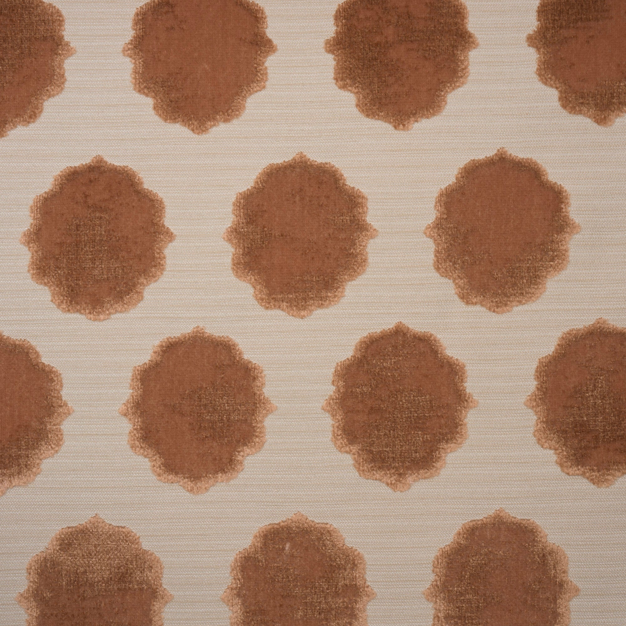CLAIRE - MEDALLION  CUT VELVET UPHOLSTERY FABRIC BY THE YARD