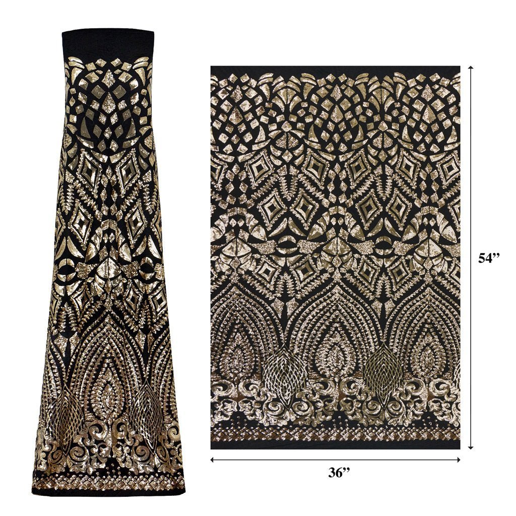 Cleopatra Stretch Mesh Sequin Fabric | Blue Moon Fabrics