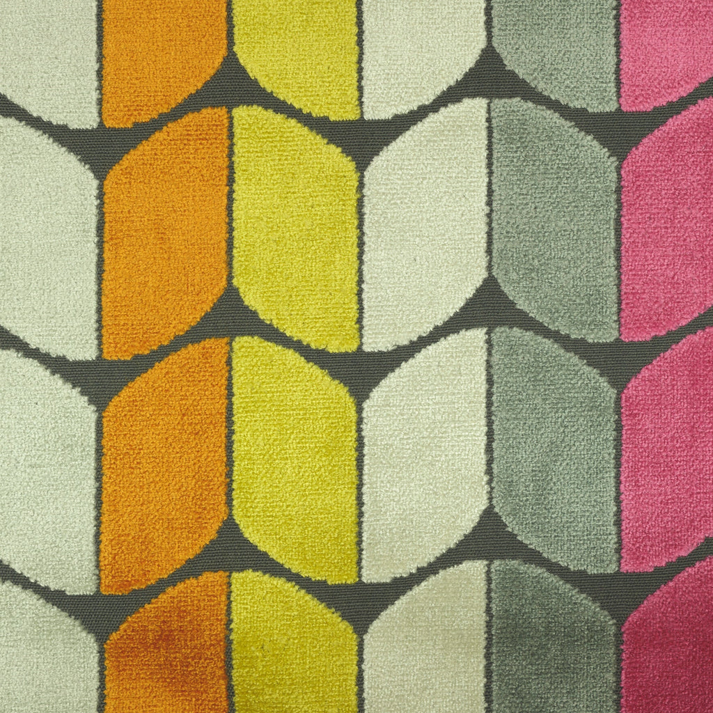 COPENHAGEN - ARROW PATTERN CUT VELVET UPHOLSTERY FABRIC BY THE YARD