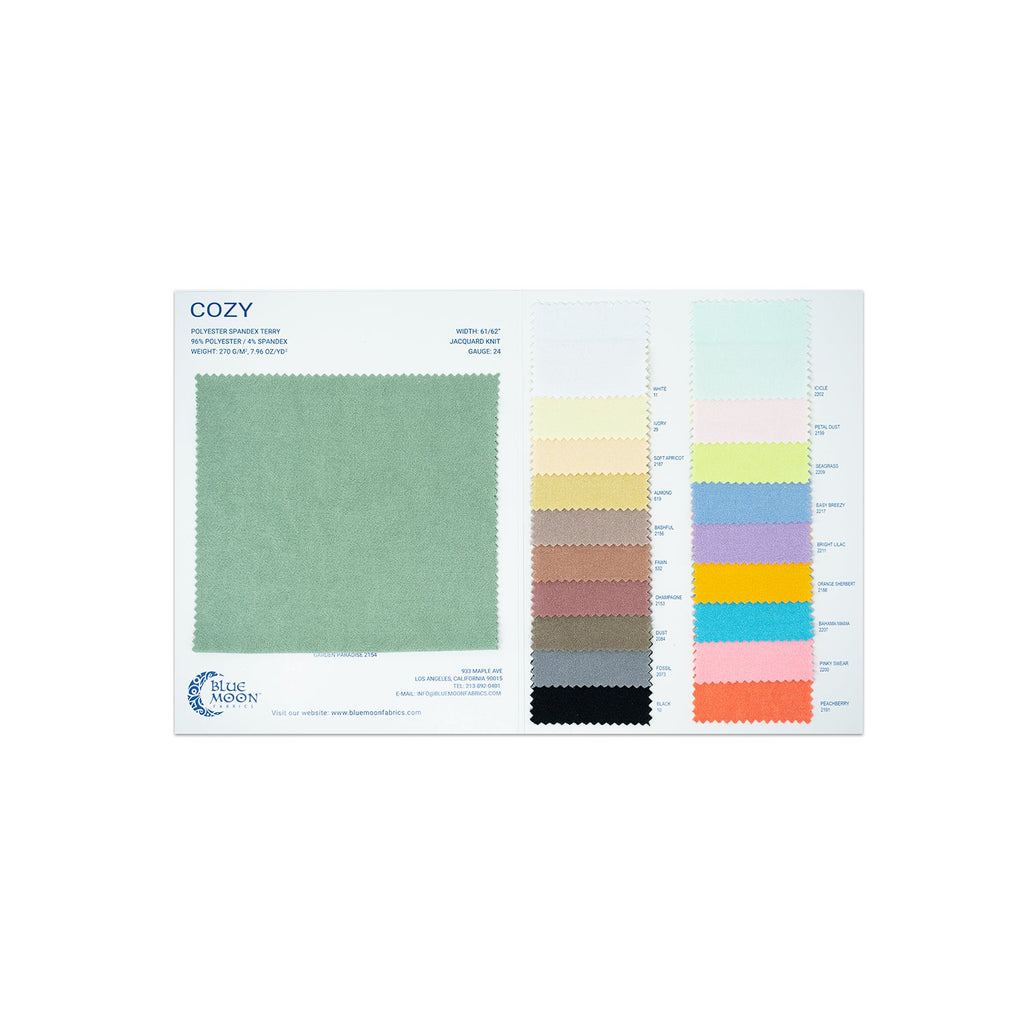 EL6010 - Cozy Polyester Spandex Terry Color Card | Blue Moon Fabrics