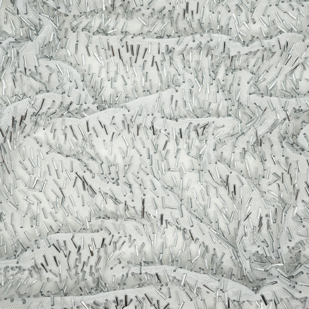 Dazzle Beaded Stretch Mesh Fabric | Blue Moon Fabrics