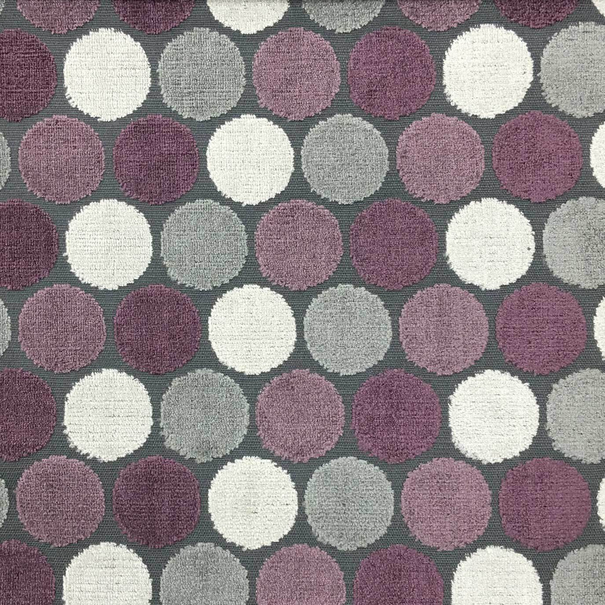 BUDDHA - POLKA DOT PATTERN CUT VELVET UPHOLSTERY FABRIC BY THE YARD