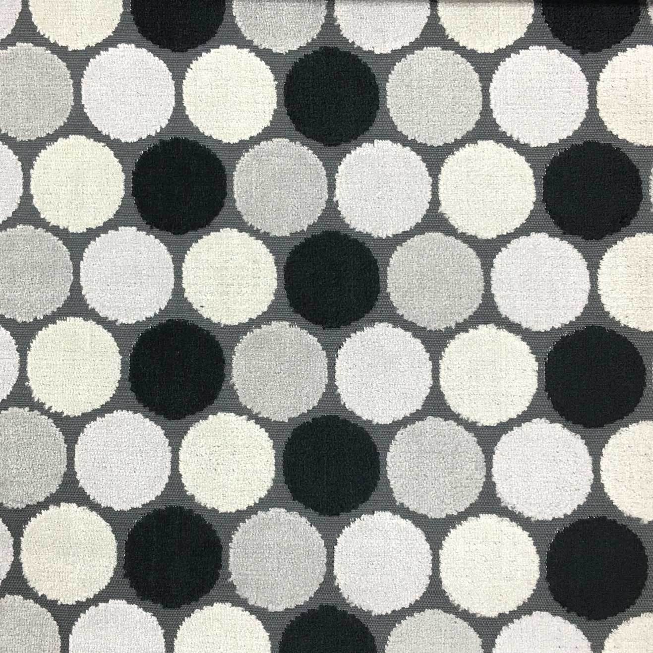 BUDDHA - POLKA DOT PATTERN CUT VELVET UPHOLSTERY FABRIC BY THE YARD