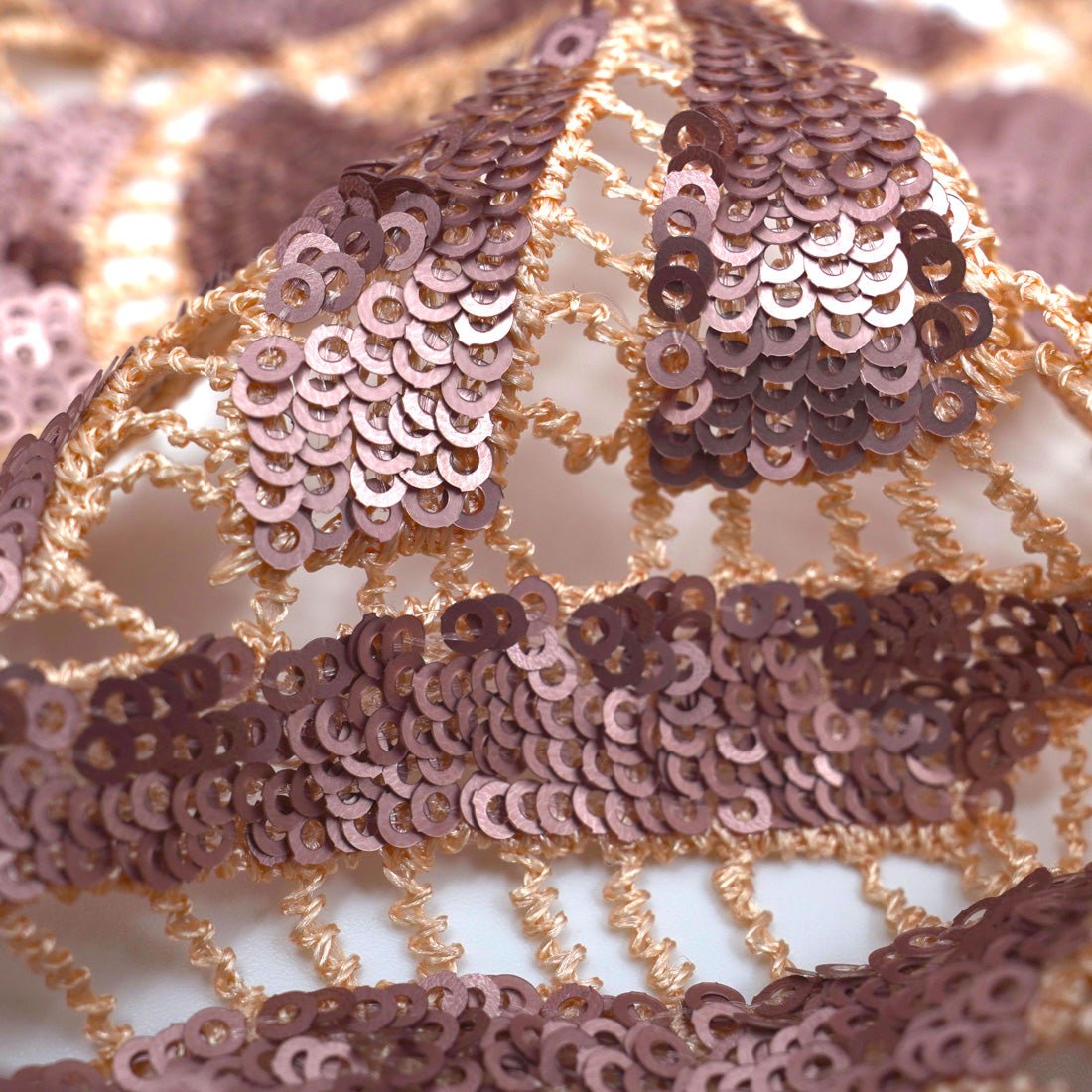 Ornate Lace Sequin Fabric | Blue Moon Fabrics