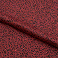 NT1947 - Black on Red Cheetah Printed Spandex Fabric | Blue Moon Fabrics