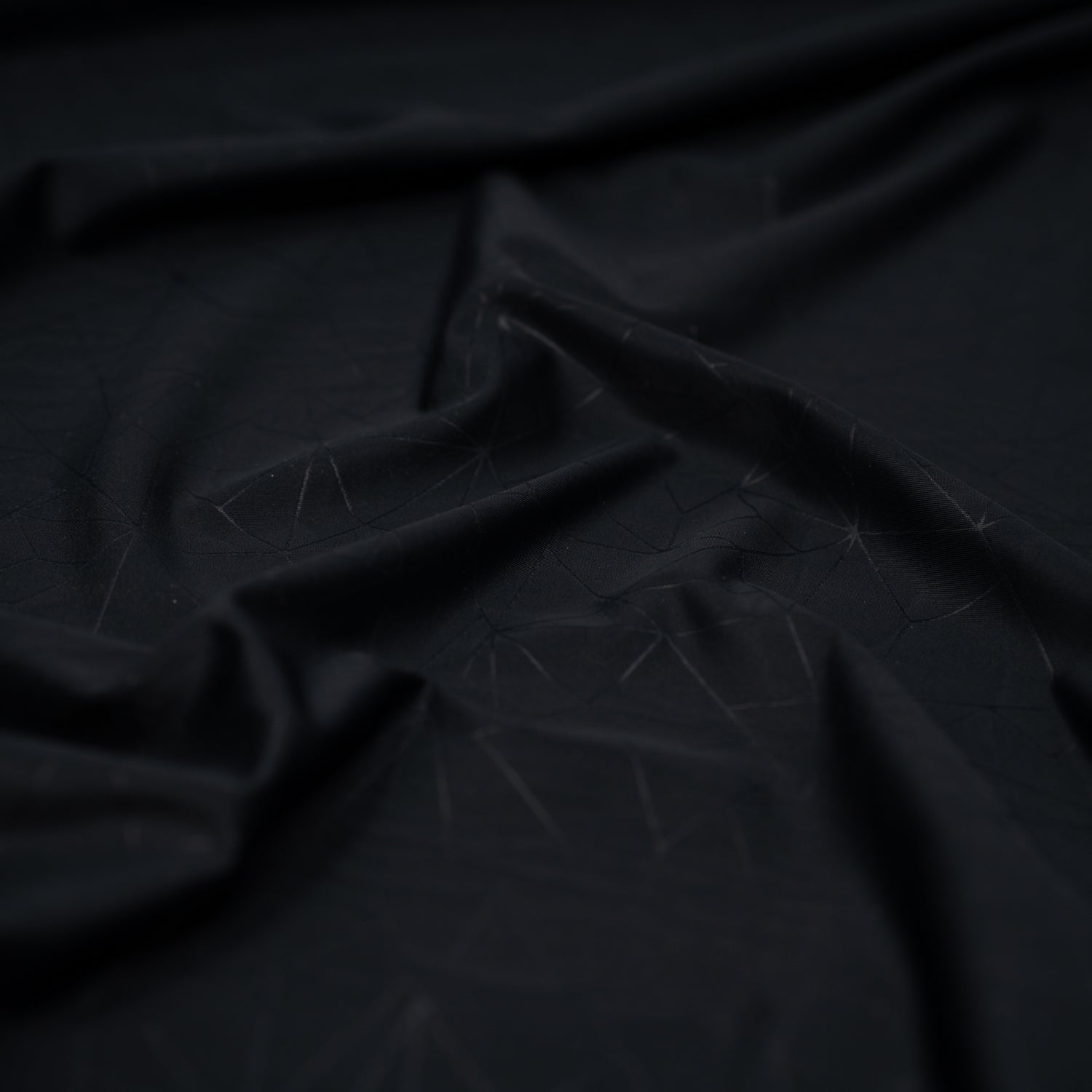 HK408E - Geometric Embossed Matte Nylon Spandex Tricot Fabric | Blue Moon Fabrics