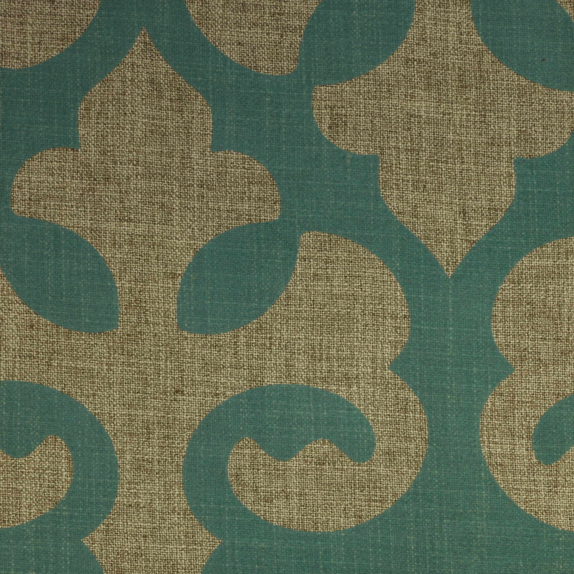 HARLOW - LINEN BLEND FLOCK PRINT BURLAP UPHOLSTERY FABRIC BY THE YARD