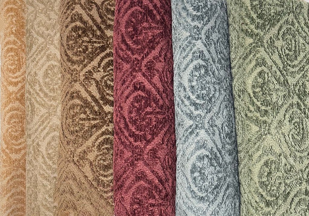 INEZ - SOFT BOUCLE AND CHENILLE JACQUARD UPHOLSTERY FABRIC BY THE YARD