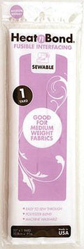 HeatnBond Medium Weight Fusible Interfacing White 20 in x 1 yd