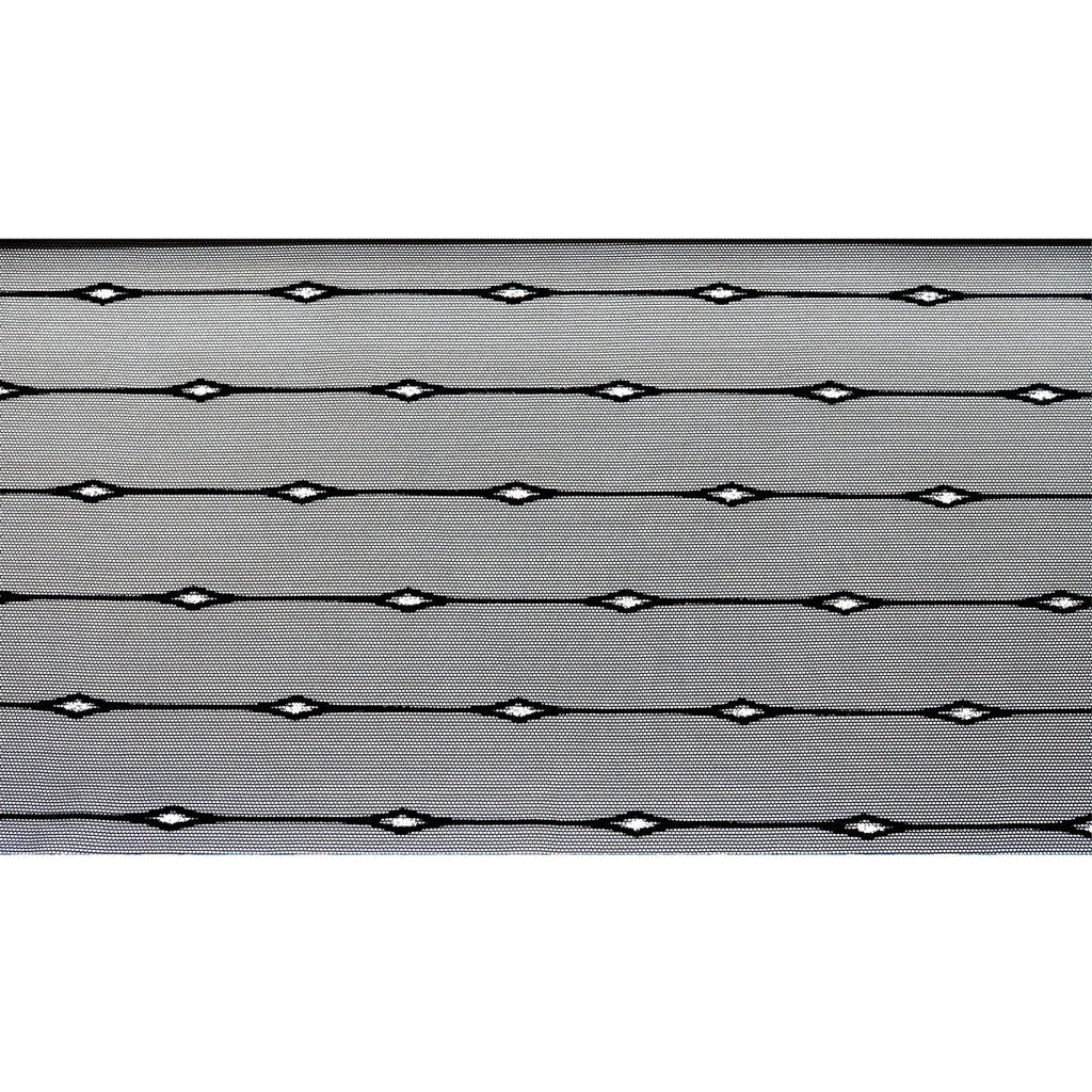 Linear Flocked Stretch Mesh Fabric | Blue Moon Fabrics