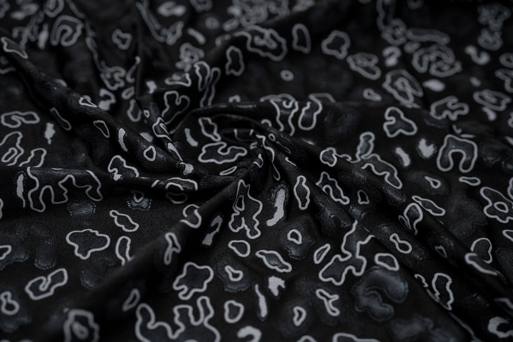 Leo Party Foil Printed Spandex Fabric | Blue Moon Fabrics