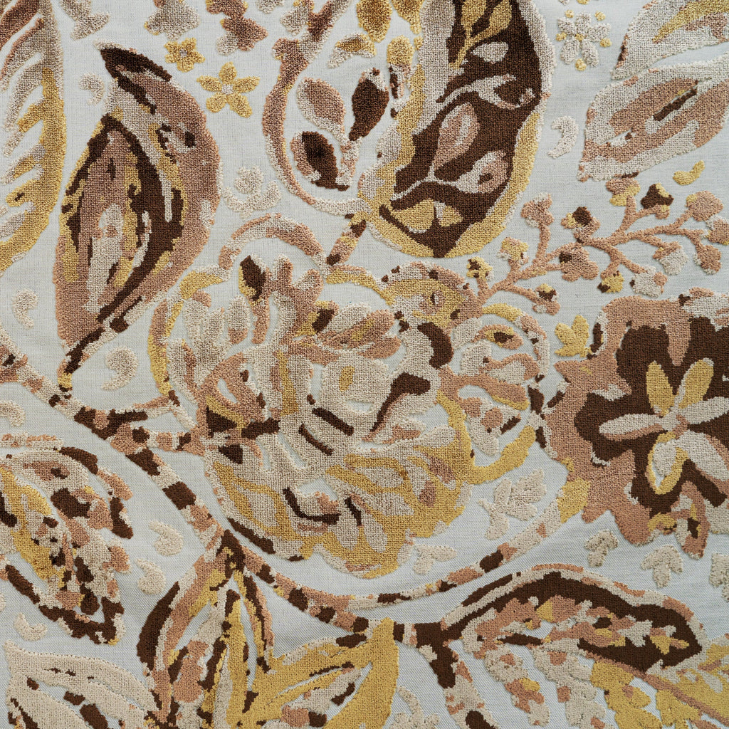 LYANNA - BOTANICAL RAYON CUT VELVET UPHOLSTERY FABRIC BY THE YARD