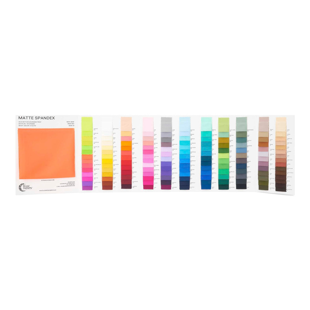 NTL1 - Matte Nylon Spandex Color Card with Expansion Card | Blue Moon Fabrics