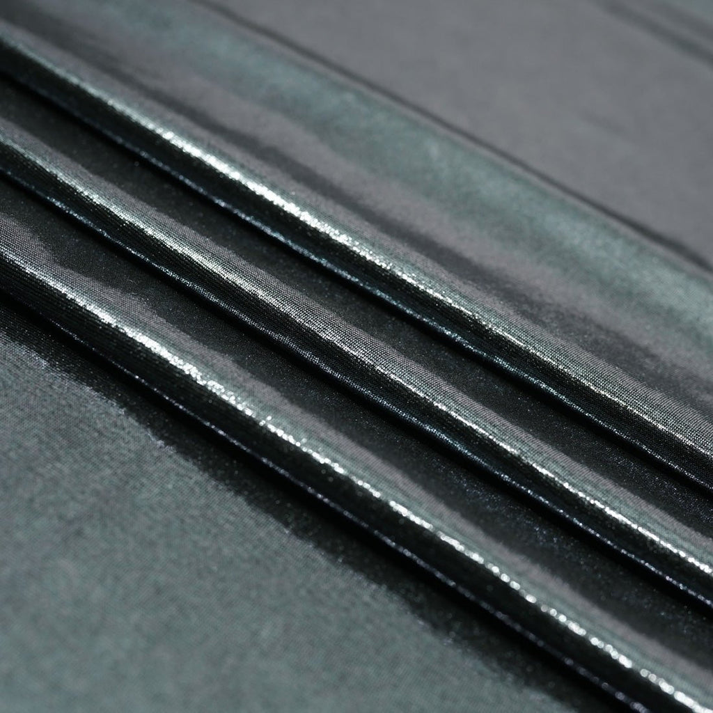 Mercury Titanium Foiled Spandex Fabric | Blue Moon Fabrics