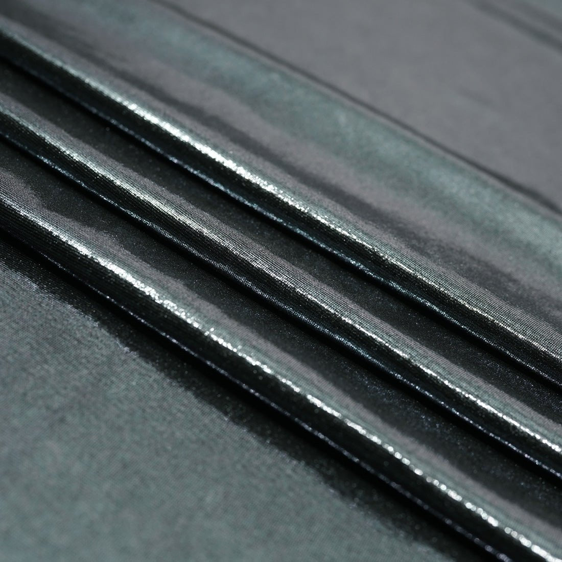 Mercury Titanium Foiled Spandex Fabric | Blue Moon Fabrics