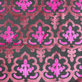 MARRAKESH - DAMASK PATTERN CUT VELVET UPHOLSTERY FABRIC