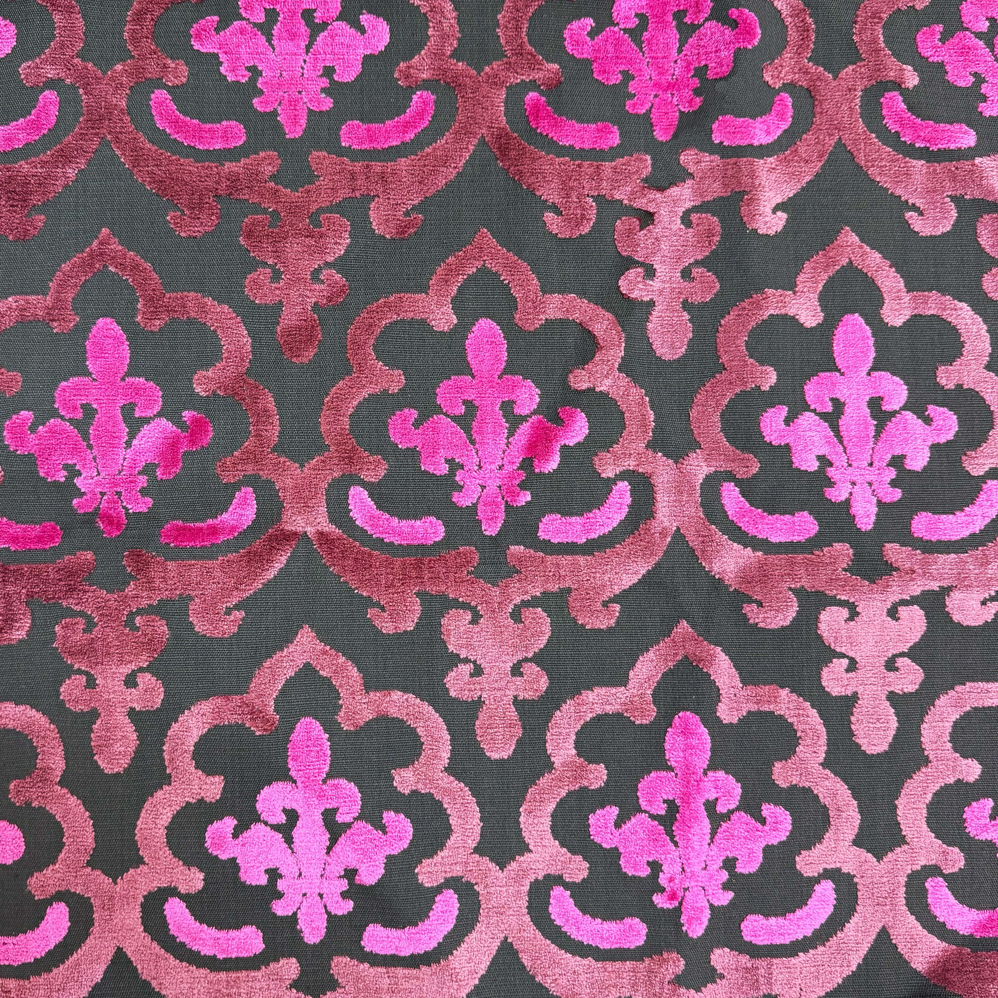 MARRAKESH - DAMASK PATTERN CUT VELVET UPHOLSTERY FABRIC