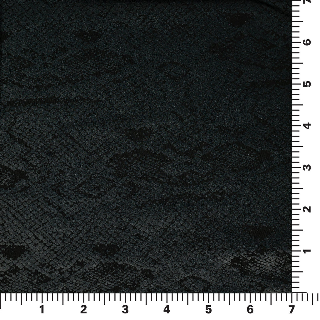 Medusa Snake Skin Foil Printed Spandex Fabric | Blue Moon Fabrics