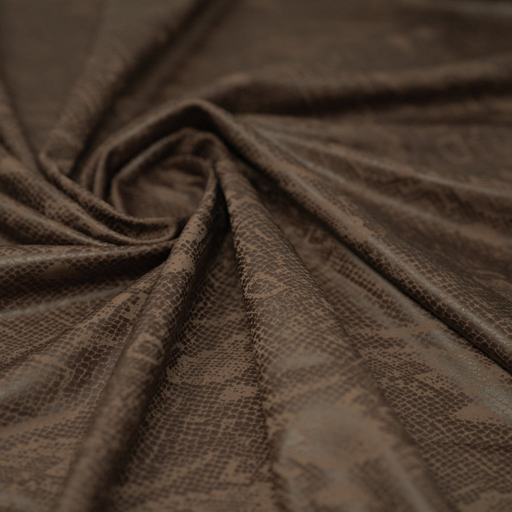 Medusa Snake Skin Foil Printed Spandex Fabric | Blue Moon Fabrics