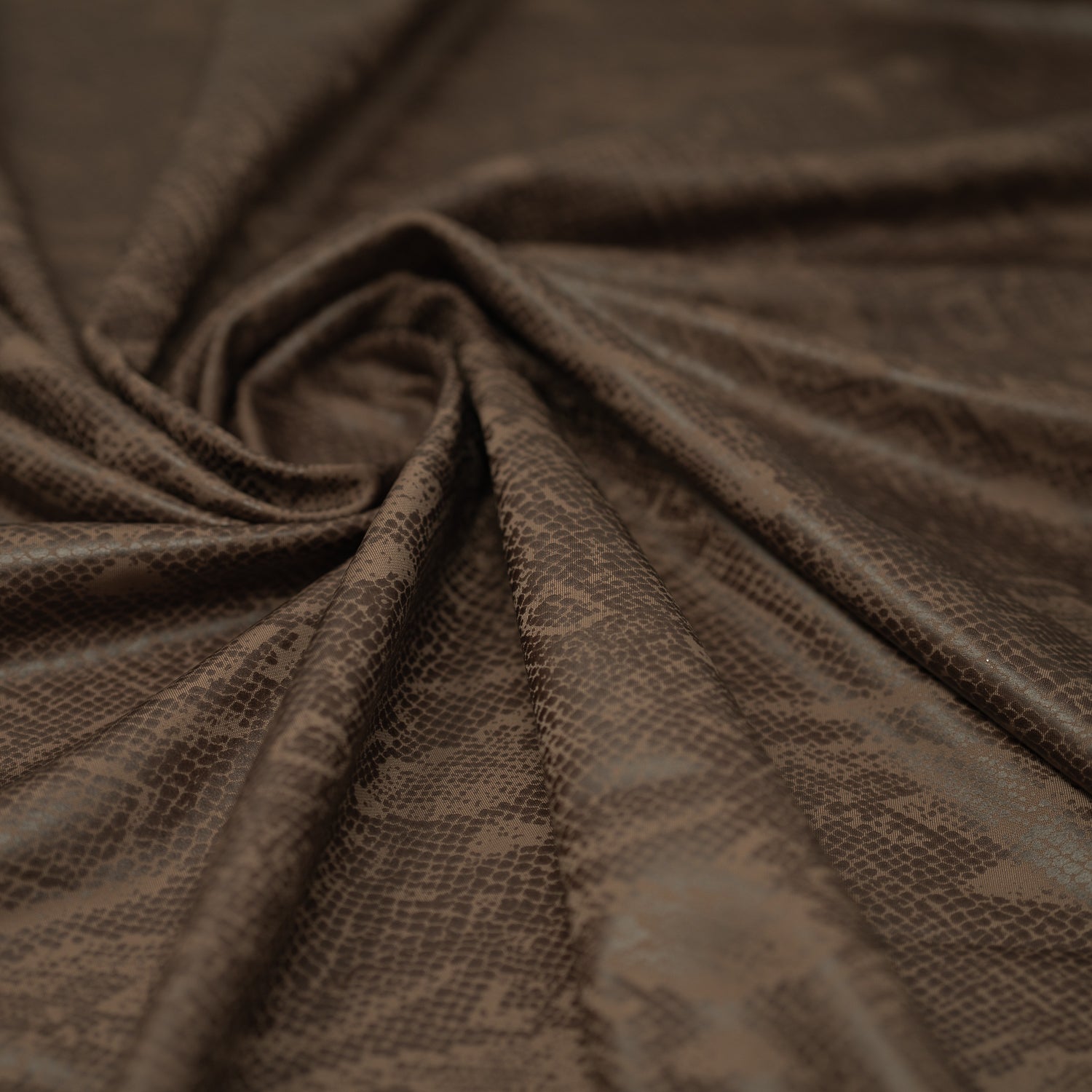 Medusa Snake Skin Foil Printed Spandex Fabric | Blue Moon Fabrics