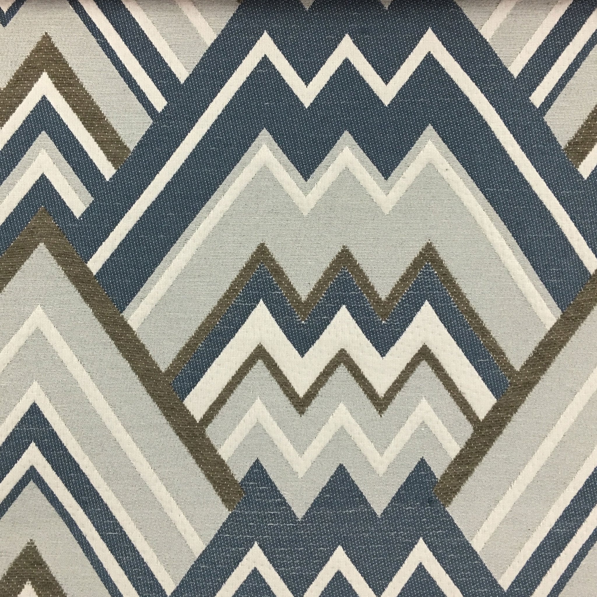 MANTRA - MIXED CONSTRUCTION JACQUARD GEOMETRIC PATTERN UPHOLSTERY FABRIC